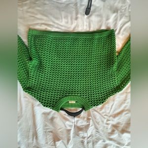 H&M pre owned green cropped crochet sweater in L size